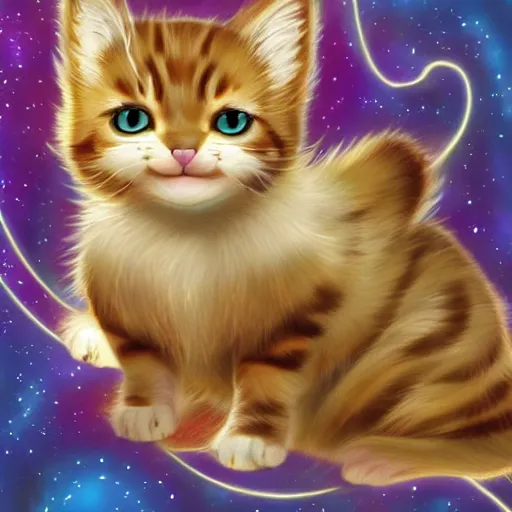 Prompt: kitty cat in the astral realm of all eternity