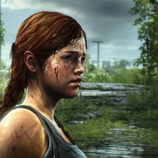 Image similar to screenshot from Angela in the last of us