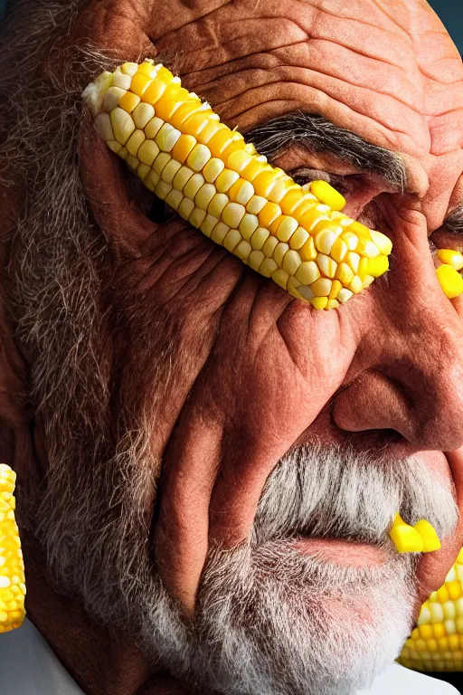 Image similar to 📷 sean connery is corn, made of food, head portrait, dynamic lighting, 4 k