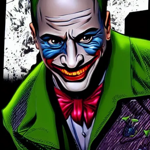 Image similar to Dwayne the rock Johnson as the joker