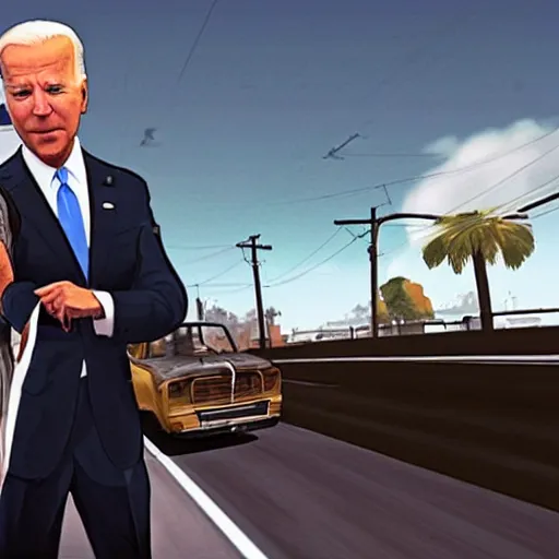 Image similar to Joe Biden in Grand Theft Auto San Andreas