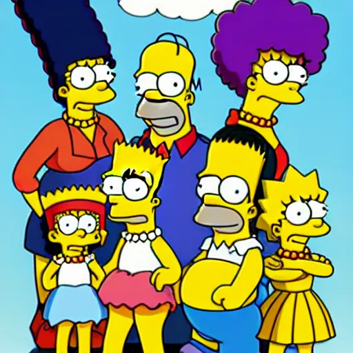 Prompt: The Simpsons, anime style