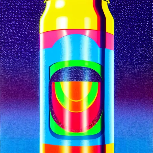 Image similar to shiney soda can by shusei nagaoka, kaws, david rudnick, airbrush on canvas, pastell colours, cell shaded, 8 k