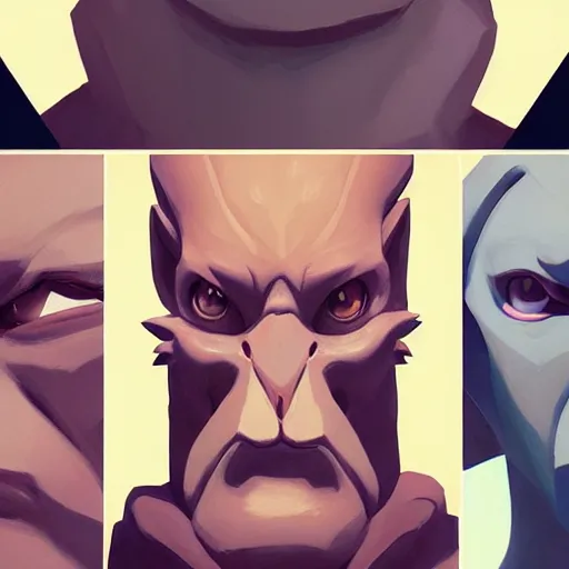 Image similar to face icon stylized minimalist gargoyles, loftis, cory behance hd by jesper ejsing, by rhads, makoto shinkai and lois van baarle, ilya kuvshinov, rossdraws global illumination