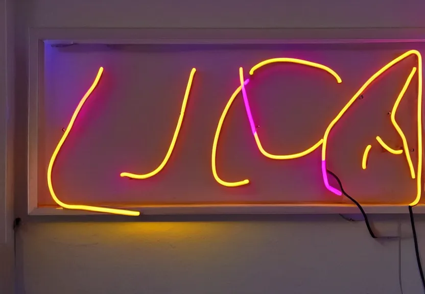 Image similar to a neon sign that says