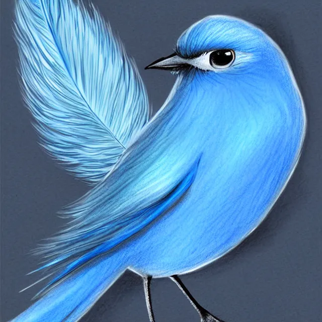vector illustration of a blue bird on a white background. hand drawing  33239530 Vector Art at Vecteezy