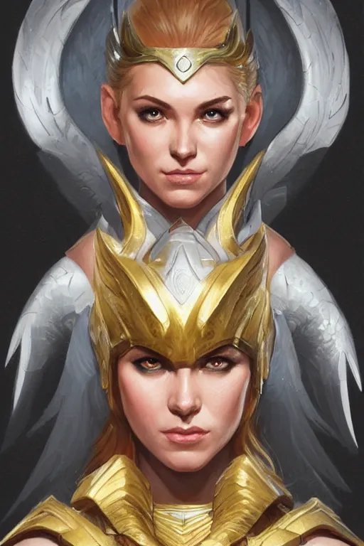 Image similar to amazon valkyrie athena, d & d, fantasy, portrait, highly detailed, headshot, digital painting, trending on artstation, concept art, sharp focus, illustration, art by artgerm and greg rutkowski and magali villeneuve