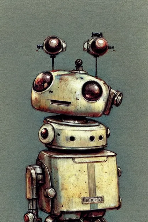 Image similar to ( ( ( ( ( 1 9 5 0 s retro robot cute pet. muted colors. ) ) ) ) ) by jean - baptiste monge!!!!!!!!!!!!!!!!!!!!!!!!!!!!!!