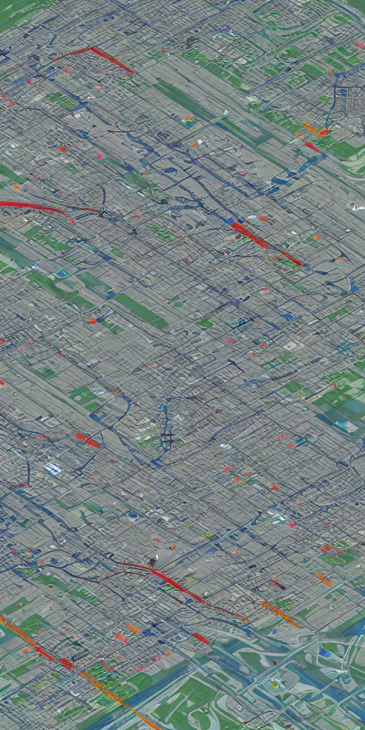 Image similar to train station map, from beijing to new york, science fiction, future technology, high detail, 8 k.