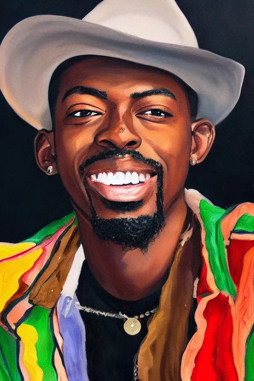 Image similar to lil nas x painting