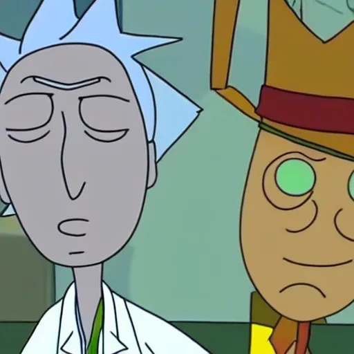 Prompt: johnny depp in rick and morty