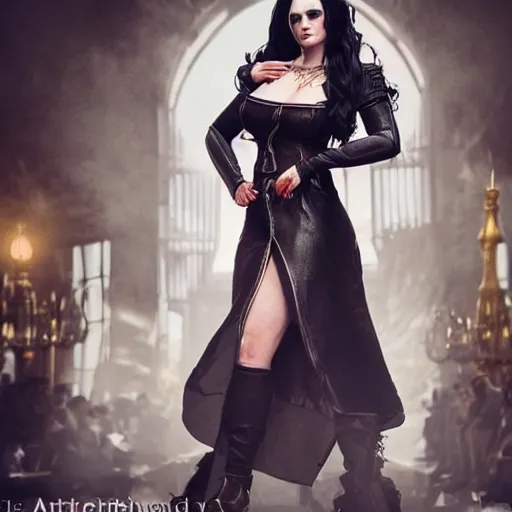 A Curvy Yennefer from The Witcher Game as a model on a