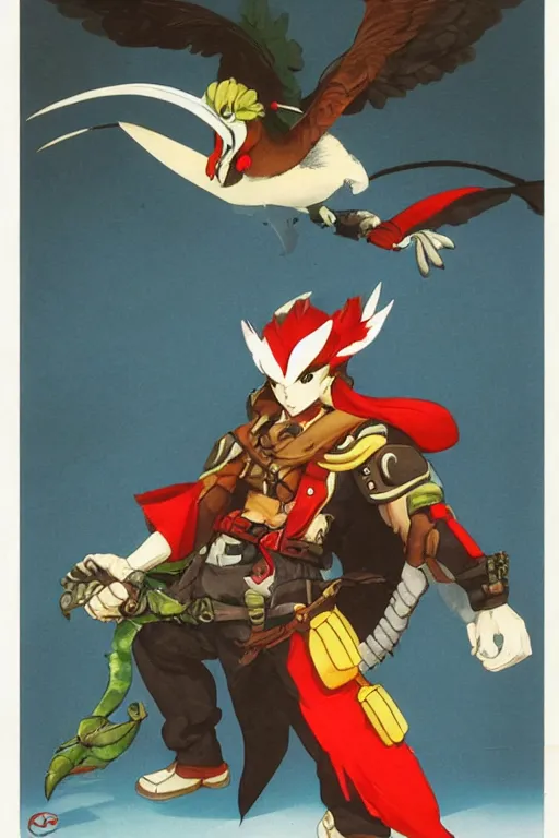 Image similar to Anthropomorphic bird fighter by Capcom, Akiman, Kinu Nishimura, Daigo Ikeno