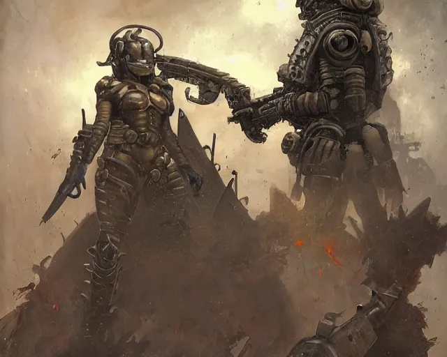 Prompt: portrait of a steampunk doomguy slaying demons, fantasy, hd shot, digital portrait, beautiful, artstation, comic style, by artgerm, guy denning, jakub rozalski, magali villeneuve and charlie bowater