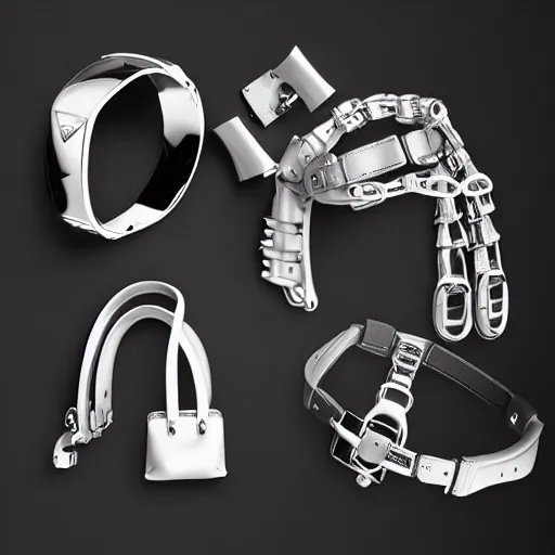 Image similar to Balenciaga cybernetic accessories