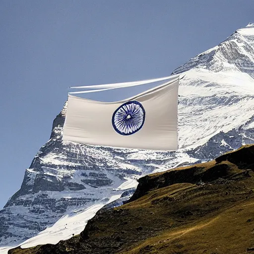 Image similar to indian flag projected on the matterhorn