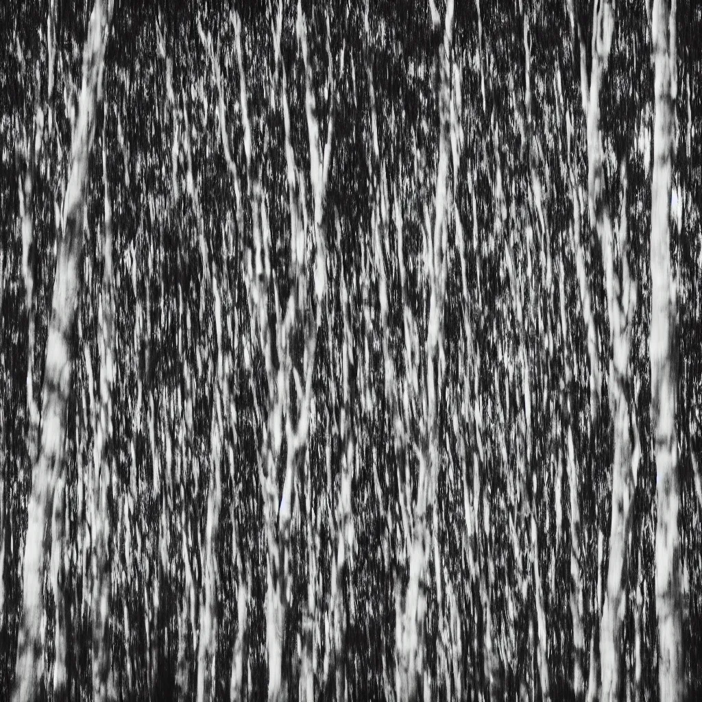 Image similar to a close up long exposure photograph of eucalyptus trees moving by a strong wind, back light, sony ar 7 ii, photographed by trent parke