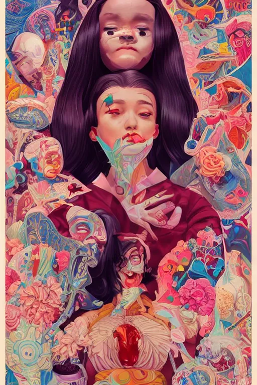 Image similar to a human smiling cute, Tristan Eaton, victo ngai, artgerm, RHADS, ross draws