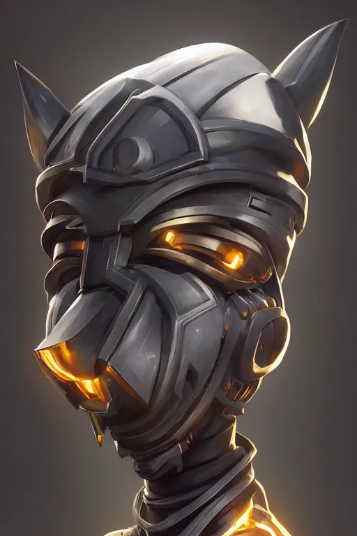 Image similar to epic mask helmet robot ninja portrait stylized as fornite style game design fanart by concept artist gervasio canda, behance hd by jesper ejsing, by rhads, makoto shinkai and lois van baarle, ilya kuvshinov, rossdraws global illumination radiating a glowing aura global illumination ray tracing hdr render in unreal engine 5