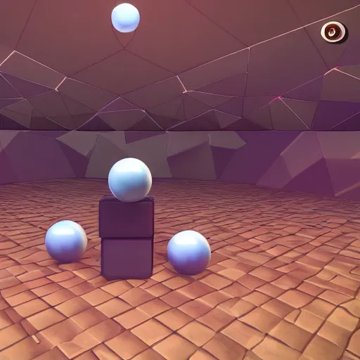 Image similar to polyball game on steam, studio monlith developer, unity engine