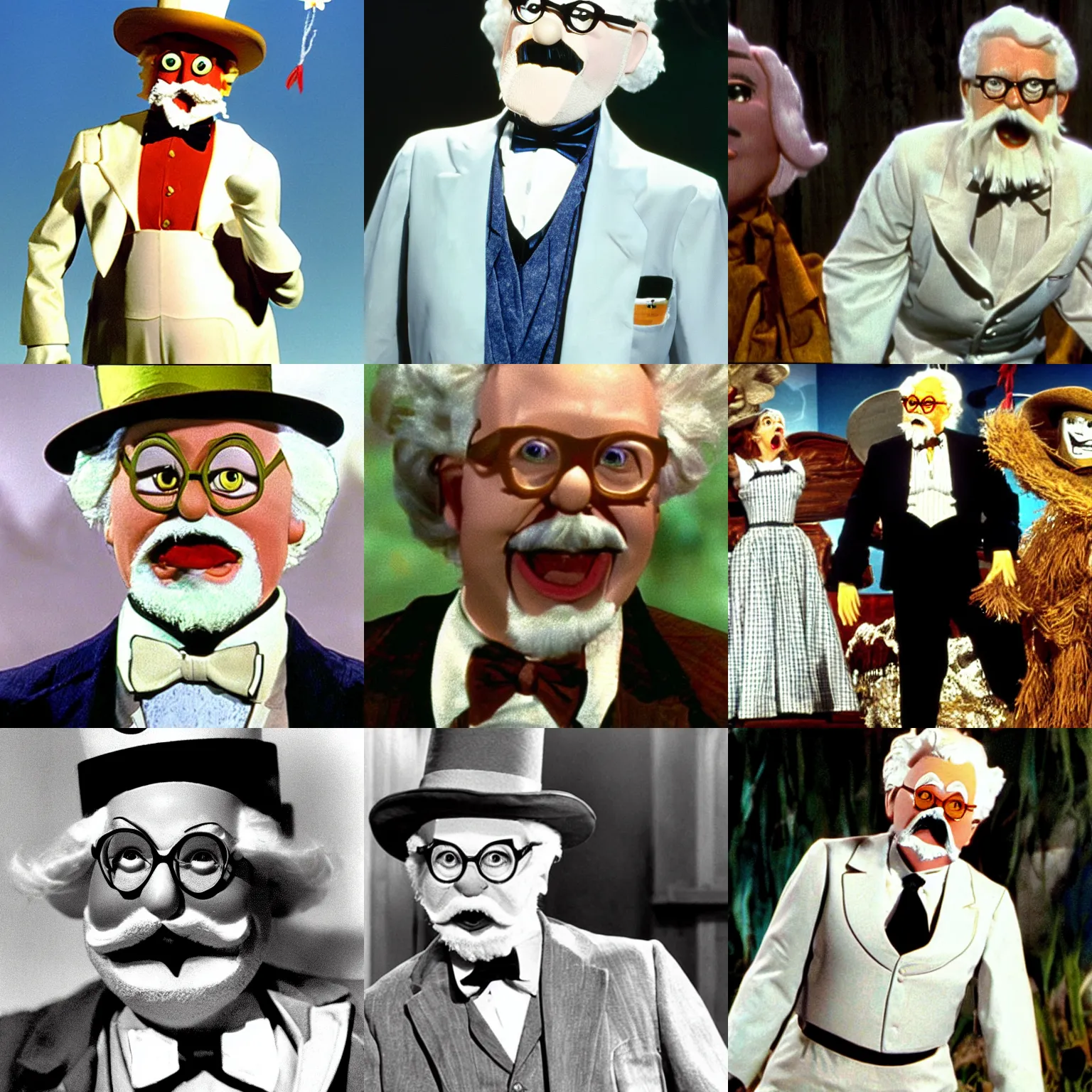 Prompt: colonel sanders plays the scarecrow in the wizard of oz