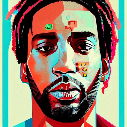 Prompt: a dreamy portrait of kawhi leonard by conrad roset, cybernetically enhanced, hyperdetailed, cyberpunk, cool, trending on artstation