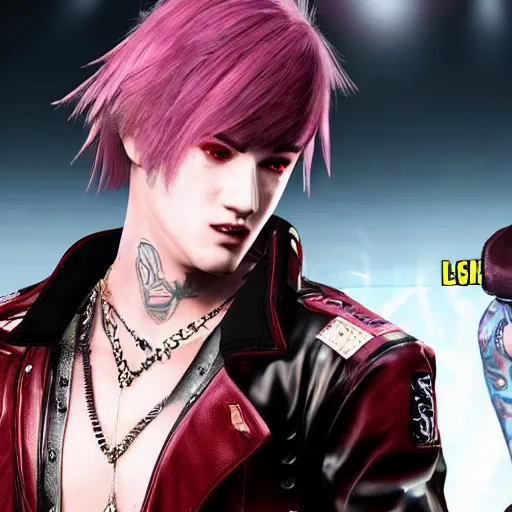 Image similar to Lil Peep in Tekken7,