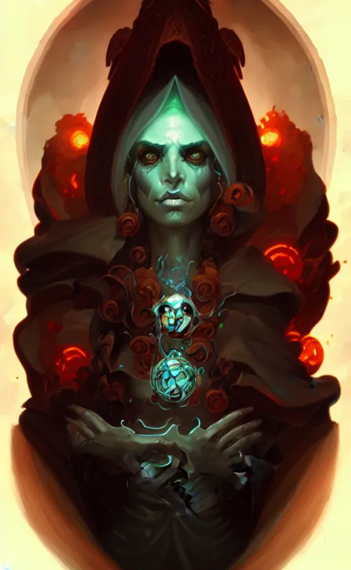 Prompt: portrait of the necromancer by peter mohrbacher, hyper detailed, lineart