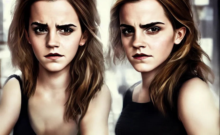 Prompt: unhappy emma watson starring in family guy serie, artstation hq, stylized, symmetry, modeled lighting, expressive, studio photo refined, highly detailed, hyper realistic, family guy artstyle