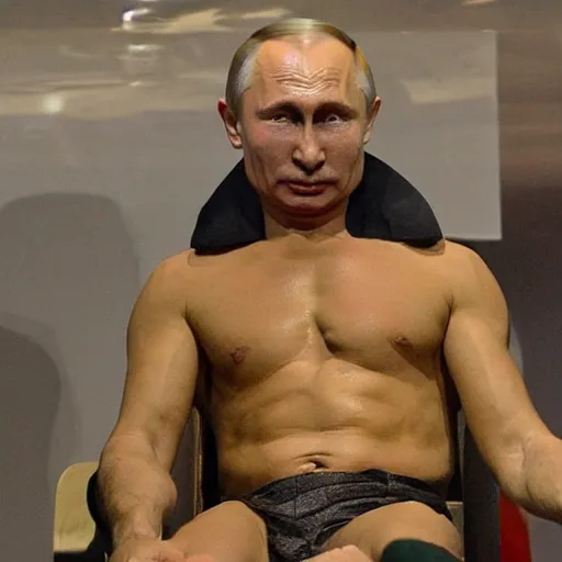 Prompt: Vladimir Putin, placed in a skewer