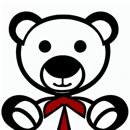 Image similar to a vector graphic of a teddy bear