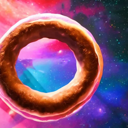 Prompt: a beautiful painting of galaxy shaped like a doughnut,artstation,realistic 8k render,very detailed