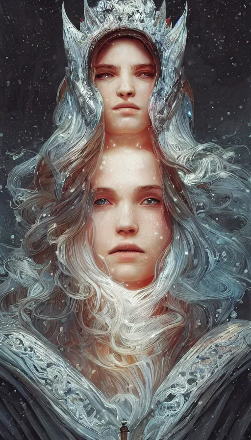 Image similar to let it snow, fame of thrones, lord of daggers, neon, fibonacci, sweat drops, insane, intricate, highly detailed, digital painting, artstation, concept art, smooth, sharp focus, illustration, Unreal Engine 5, 8K, art by artgerm and greg rutkowski and alphonse mucha