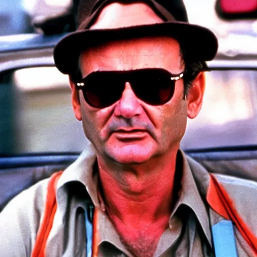 Image similar to bill murray in fear and loathing in las vegas, movie still, promotional shot