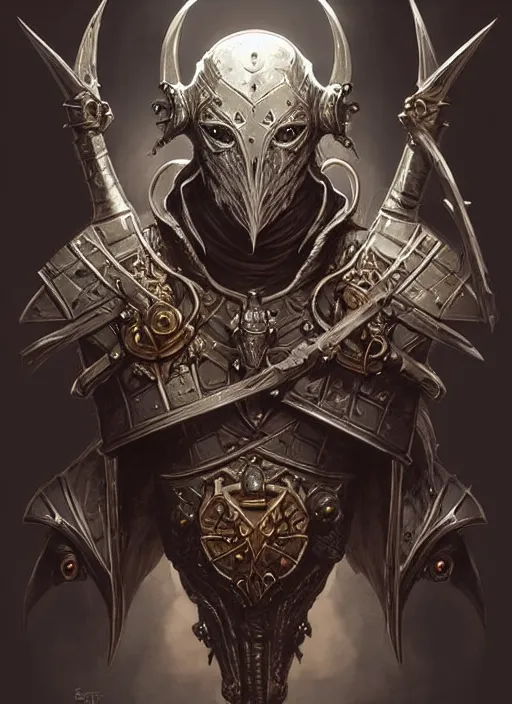 Prompt: a detailed bust knight in crystal, demonic, demon, symmetry, symmetrical, by greg rutkowski and justin gerard, digital art, monstrous, art nouveau, baroque style, realistic painting, very detailed, fantasy, dnd, character design, top down lighting, trending on artstation