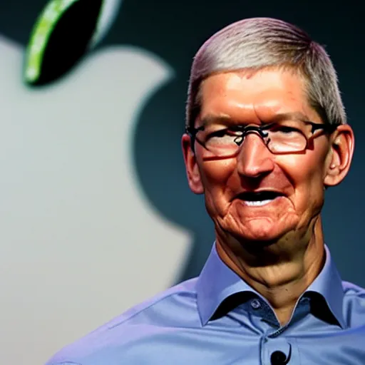 Prompt: tim cook as an apple