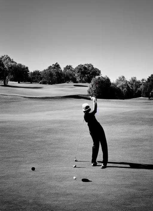 Image similar to golfing black and white portrait white sky in background