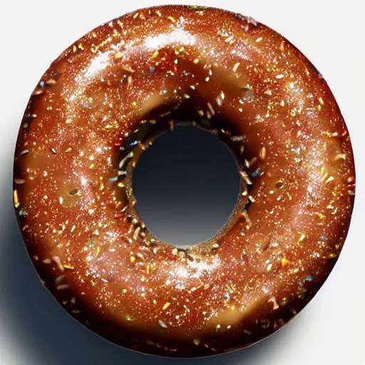 Prompt: a realistic iphone apple logo like a donut, photorealistic, ultra detailed, intricate