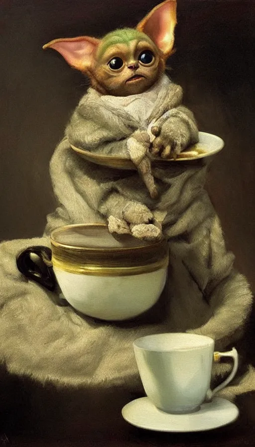 Baby Yoda, and Baby Ewok Coffee Mug by Janine Messenger - Fine Art