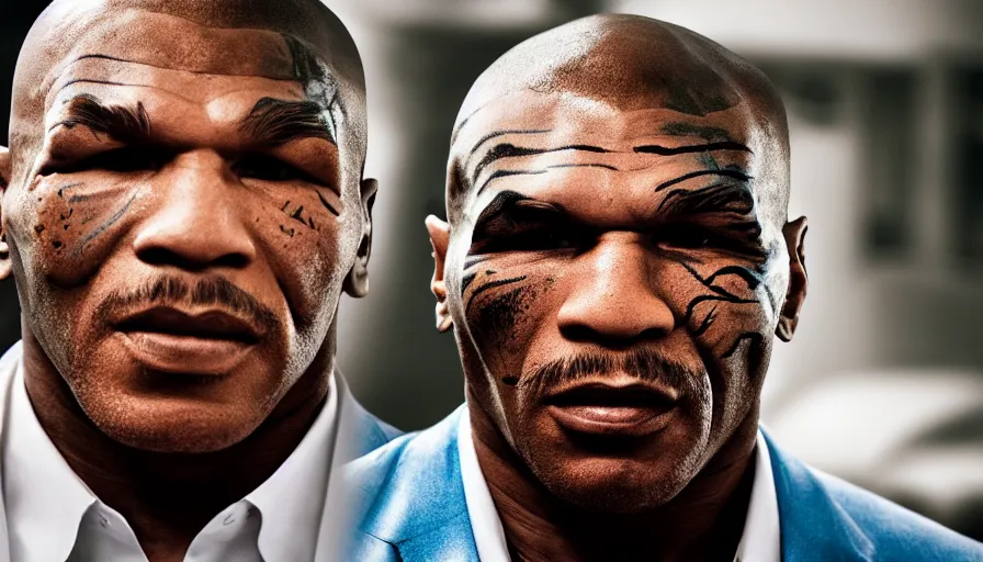 Prompt: hyperrealistic and heavy detailed 2020s movie still portrait of mike tyson , Leica SL2 50mm, vivid color, high quality, high textured, cinematic light 45 degrees