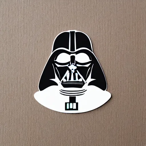 Image similar to symmetrical die cut sticker, darth vader