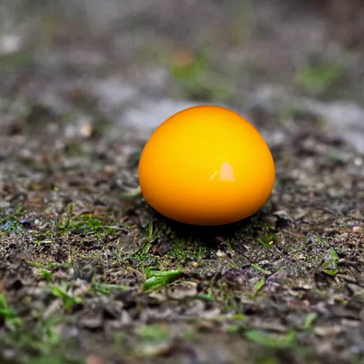 Image similar to a toadstool that looks like a fried egg. nature photography.