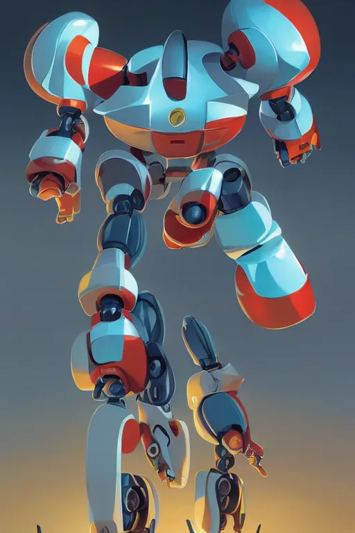 Image similar to metabots medabots medarotto medarot robot minimalist comics, behance hd by jesper ejsing, by rhads, makoto shinkai and lois van baarle, ilya kuvshinov, rossdraws global illumination ray tracing hdr radiating a glowing aura