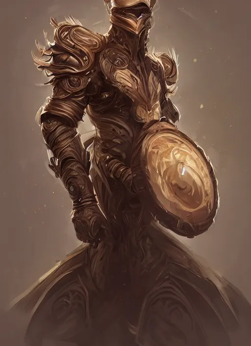 Image similar to a highly detailed illustration of thick wavy brown haired young white guy wearing brown coat and face mask, black mechanical arms on his back, dramatic standing pose, intricate, elegant, highly detailed, centered, digital painting, artstation, concept art, smooth, sharp focus, league of legends concept art, WLOP