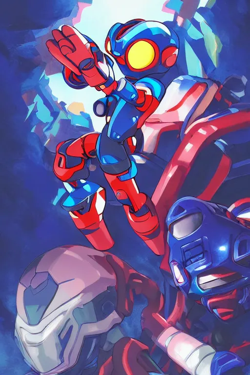 Image similar to hero 3 d megaman x zero rockman 2 0 2 2 switch game boss robot ninja mask helmet legacy collection fanart artsation, steetart gta 5 comics, behance hd by jesper ejsing, by rhads, makoto shinkai and lois van baarle, ilya kuvshinov, rossdraws global illumination ray tracing