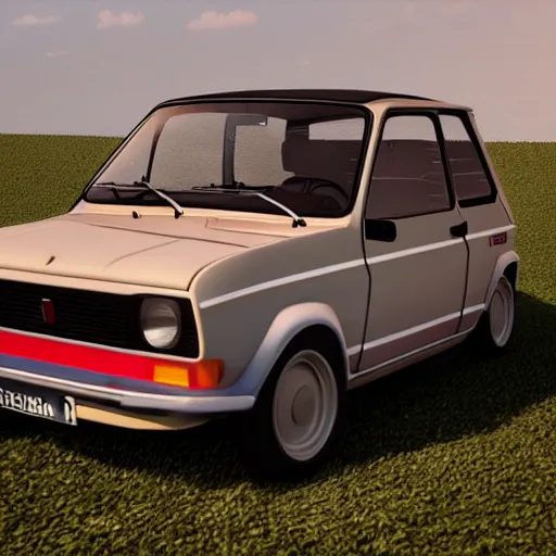 Image similar to Fiat 126p, high rendering, ultrarealistic, high detalied, artstation,8K