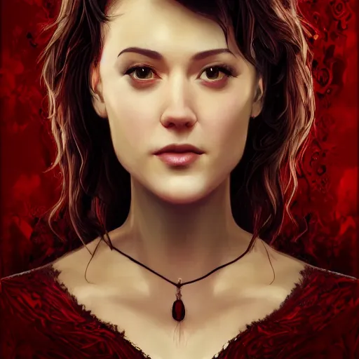 Prompt: portrait of a sexy mary elizabeth winstead as a vampyre, intricate, elegant, highly detailed, digital painting, artstation, concept art, smooth, sharp focus, illustration, art by leonardo da vinci - n 8 - i