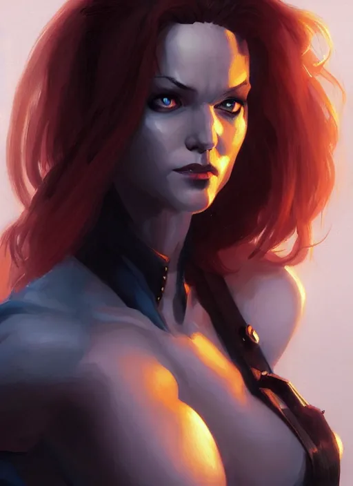 Prompt: very detailed masterpiece painting of rogue from x - men : the animated series ( 1 9 9 2 ), portrait, artstation, concept art by greg rutkowski