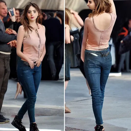 Prompt: ana de armas flirting with the camera,