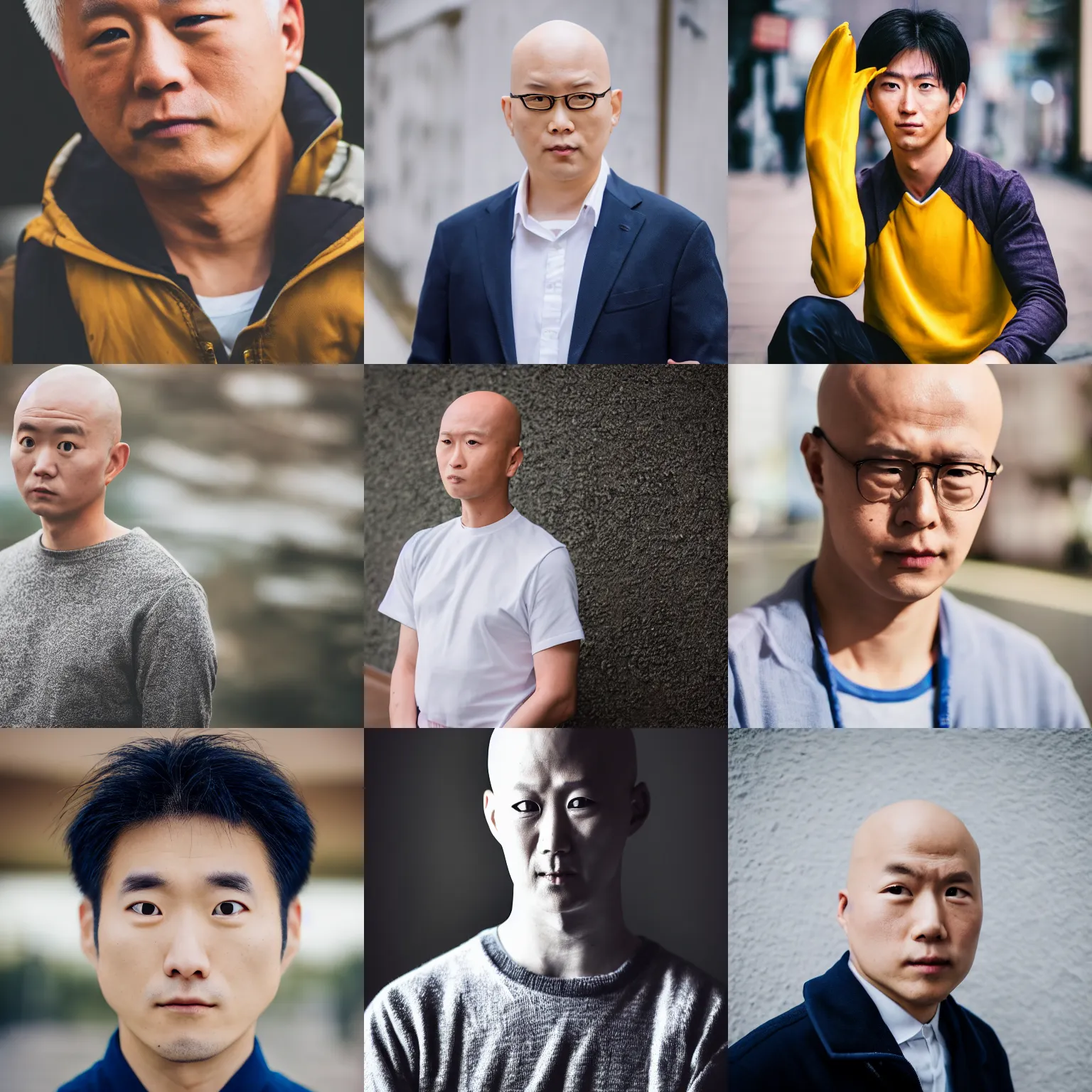 Prompt: portrait photo still of real life saitama, 8 k, 8 5 mm f 1. 8